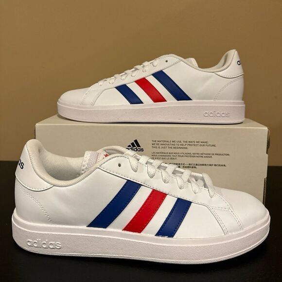 adidas Other - ADIDAS GRAND COURT BASE 2.0 WHITE SUPERSTAR TENNIS CASUAL Men’s Size 10